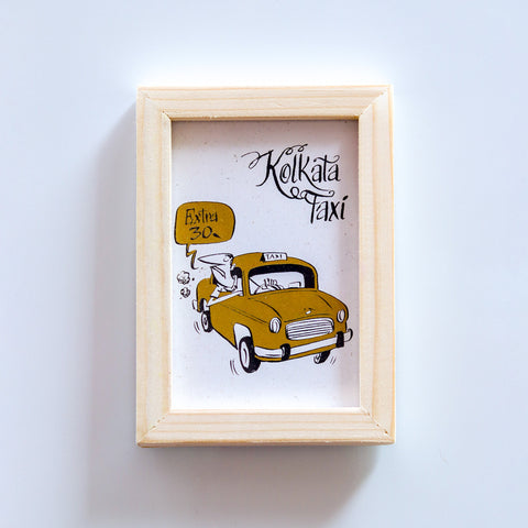 Kolkata Taxi Fridge Magnet