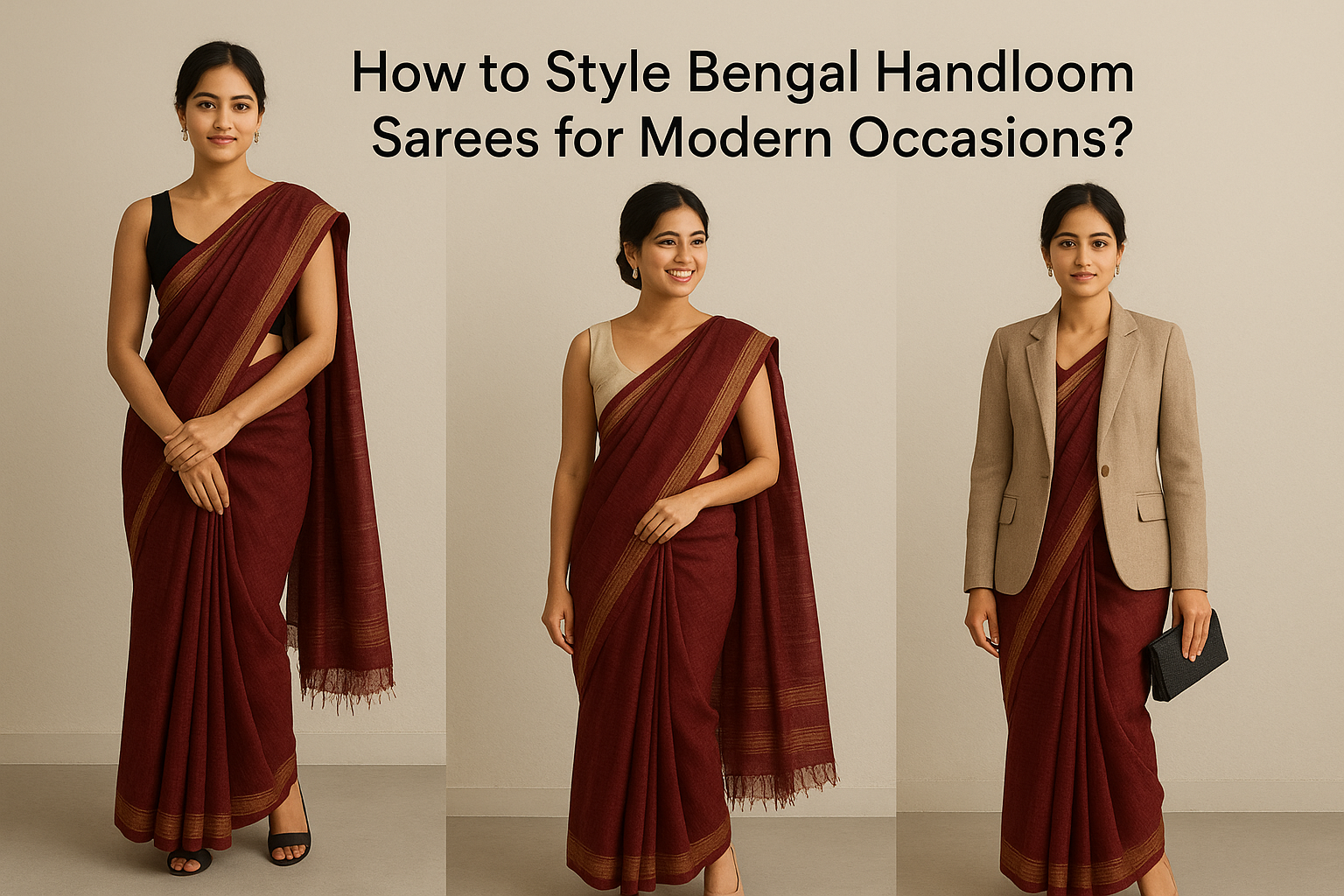 How to Style Bengal Handloom Sarees for Modern Occasions?