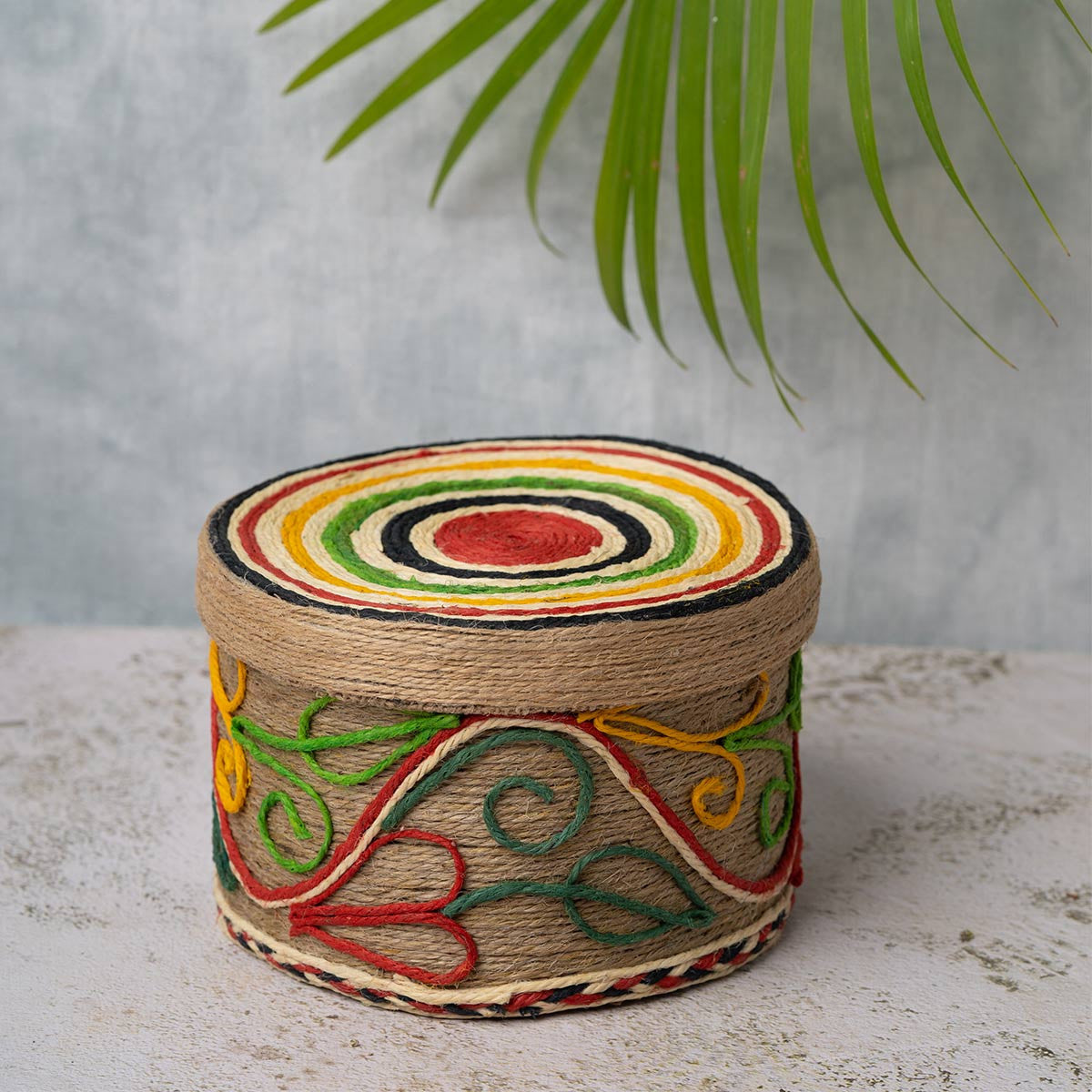 Hancrafted Jute Box (Round)