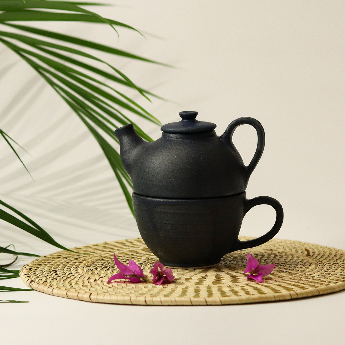Single Teapot with Cup (Navy)