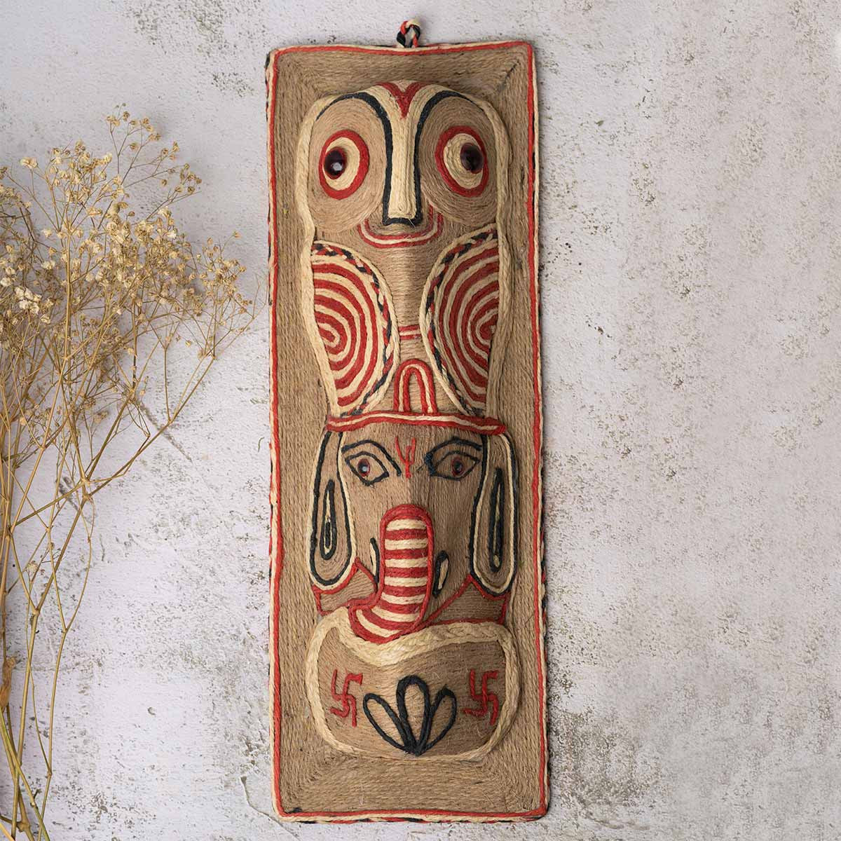 Hancrafted Jute Owl and Ganesha