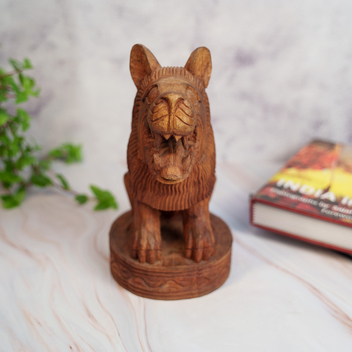Wooden Lion (Brown)