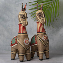 Handcrafted Jute Horse (Set of 2)