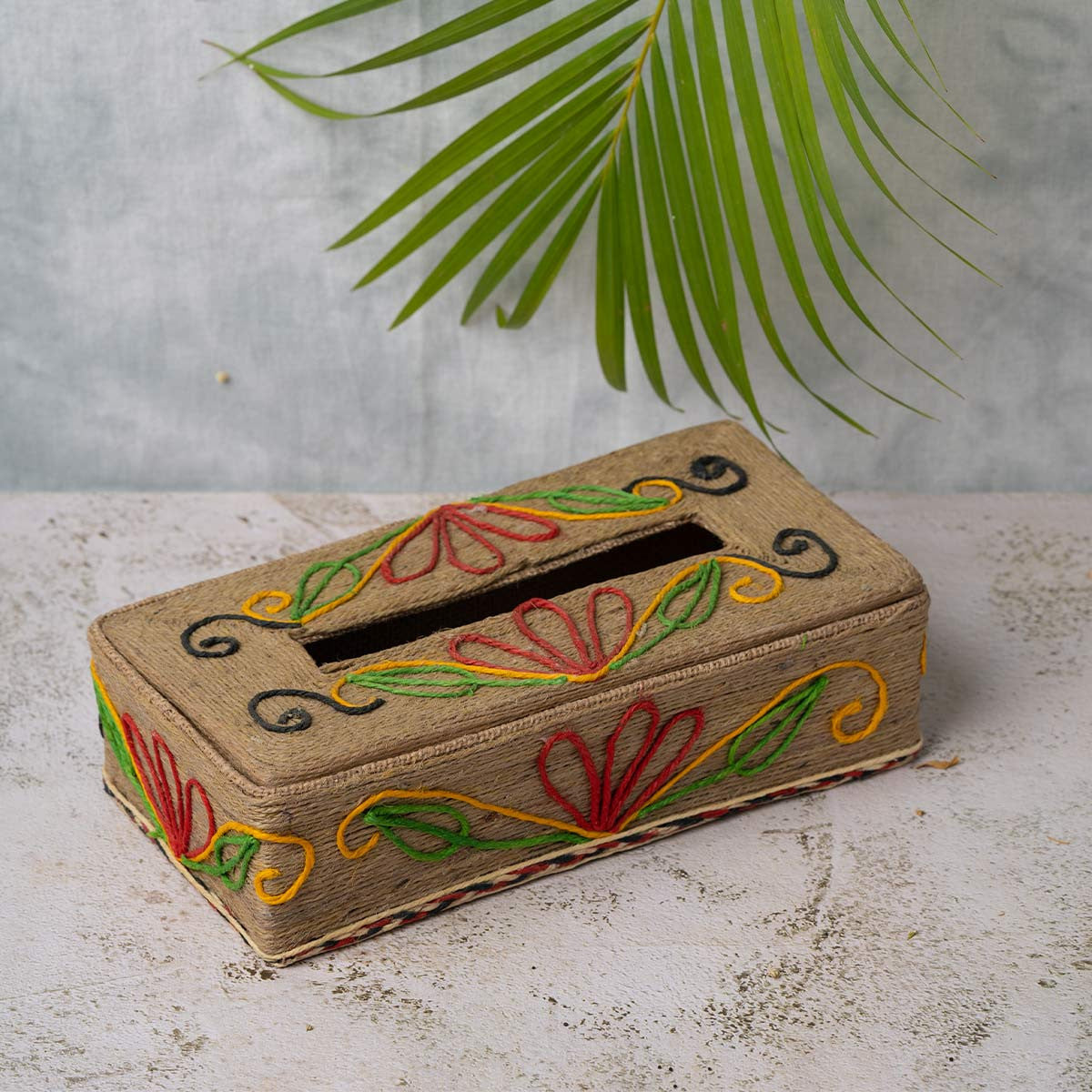 Handcrafted Jute Tissue box