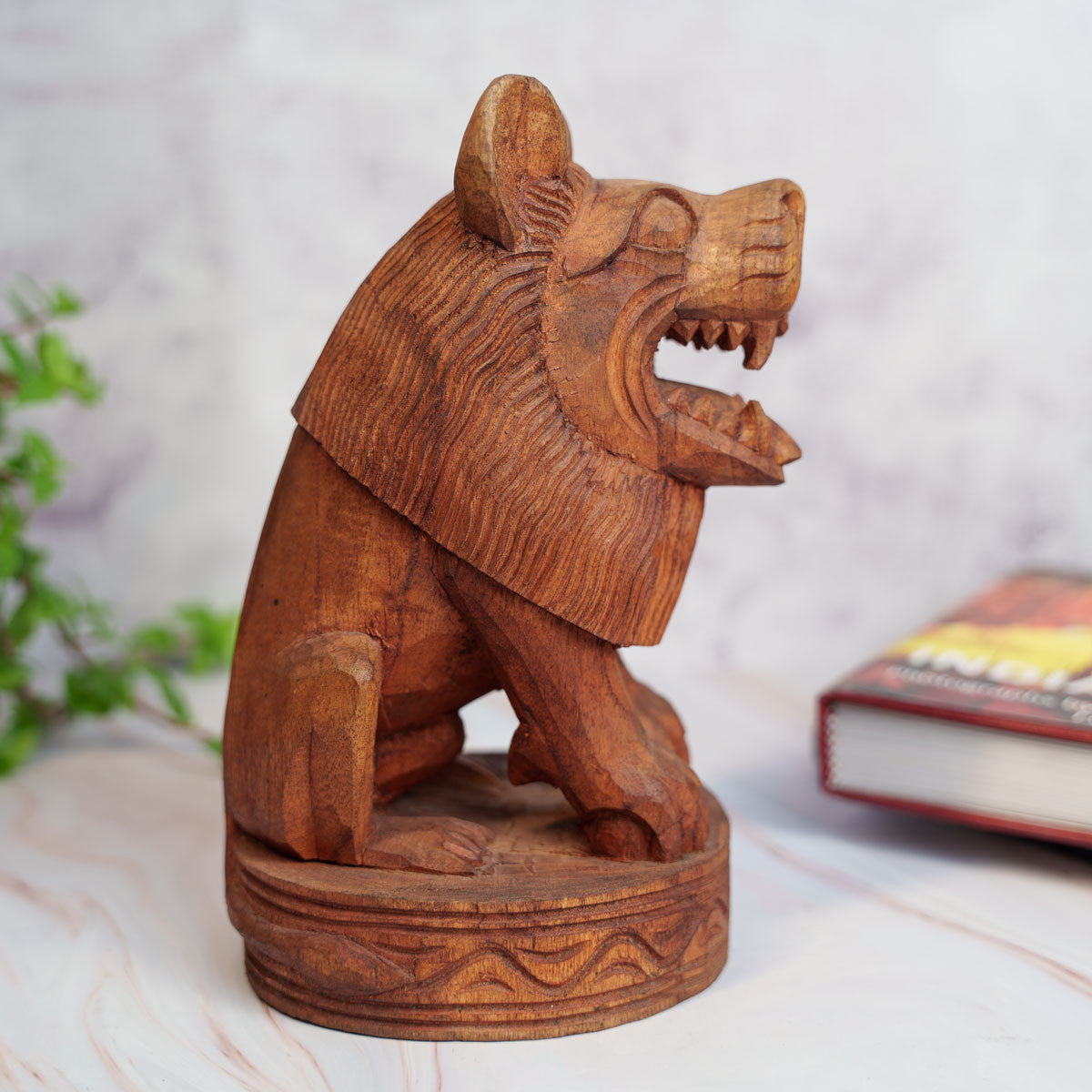 Wooden Lion (Brown)