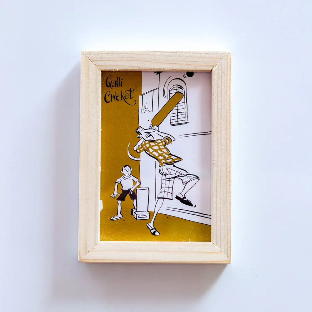 Gully Cricket Fridge Magnet