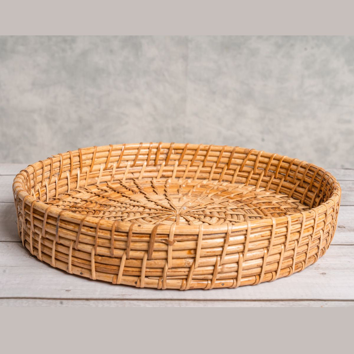 Cane Round Tray