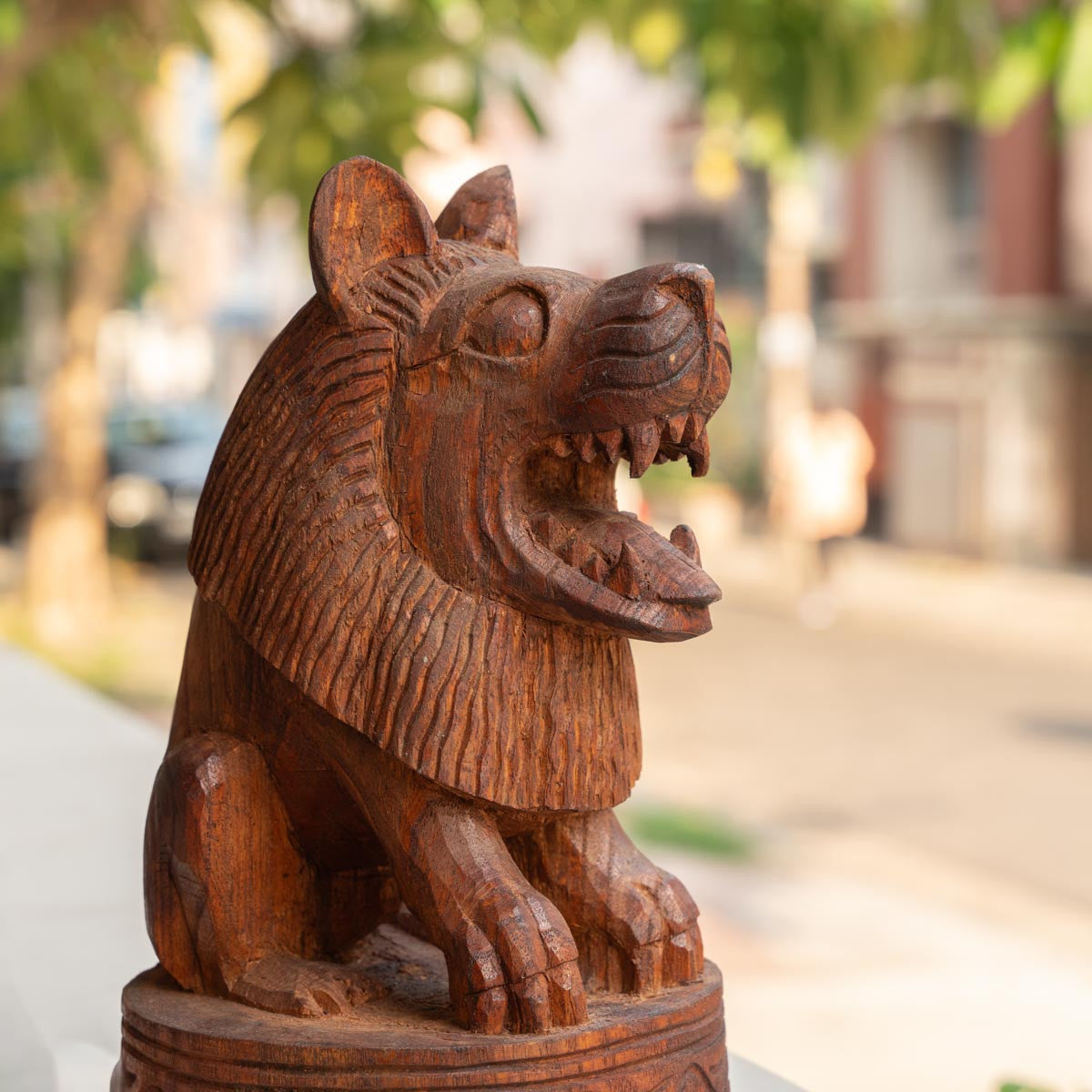 Wooden Lion (Brown)