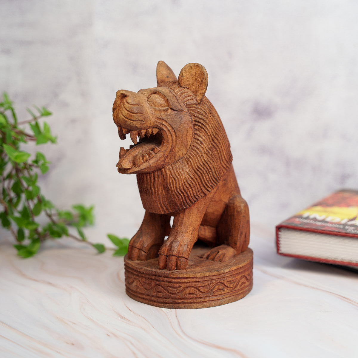Wooden Lion (Brown)