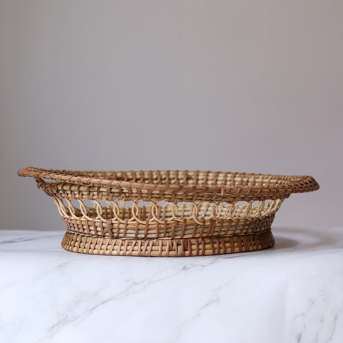 Cane Woven Oval Basket