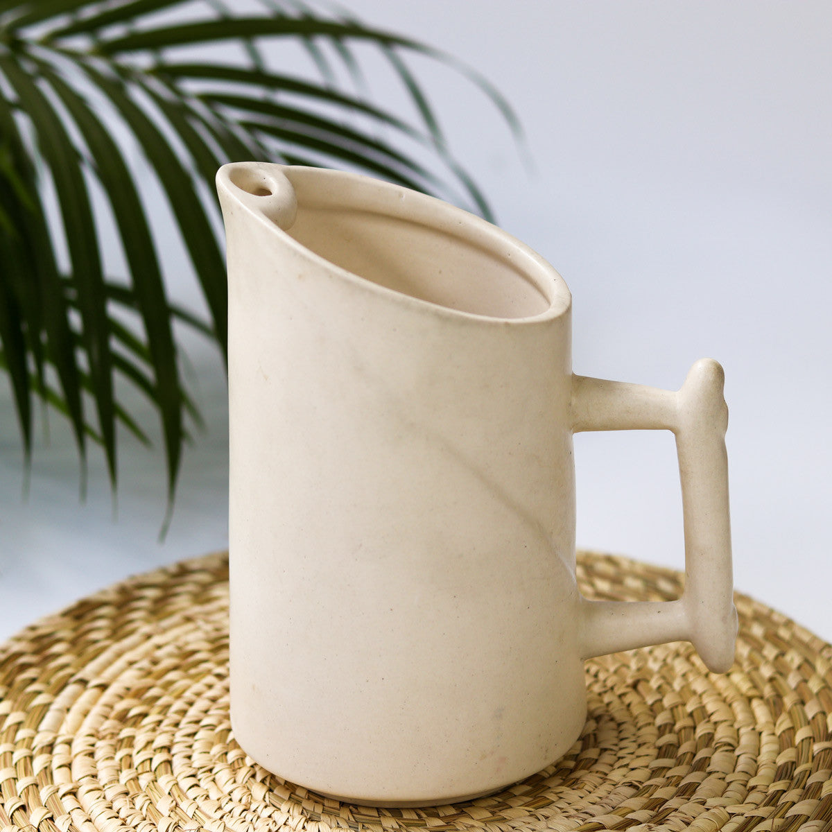 Ceramic Jug and Cup Set (White)