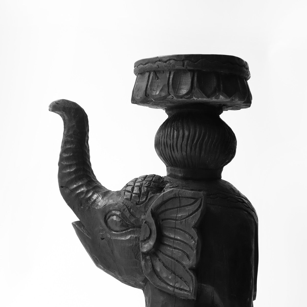 Wooden Trunked Elephant Table Top