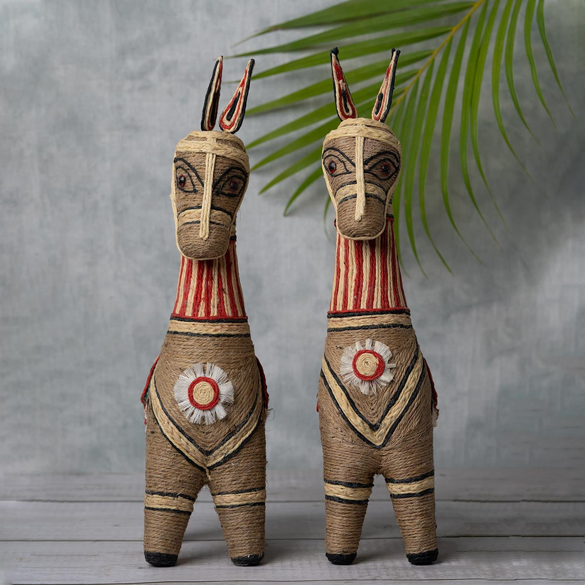 Handcrafted Jute Horse (Set of 2)