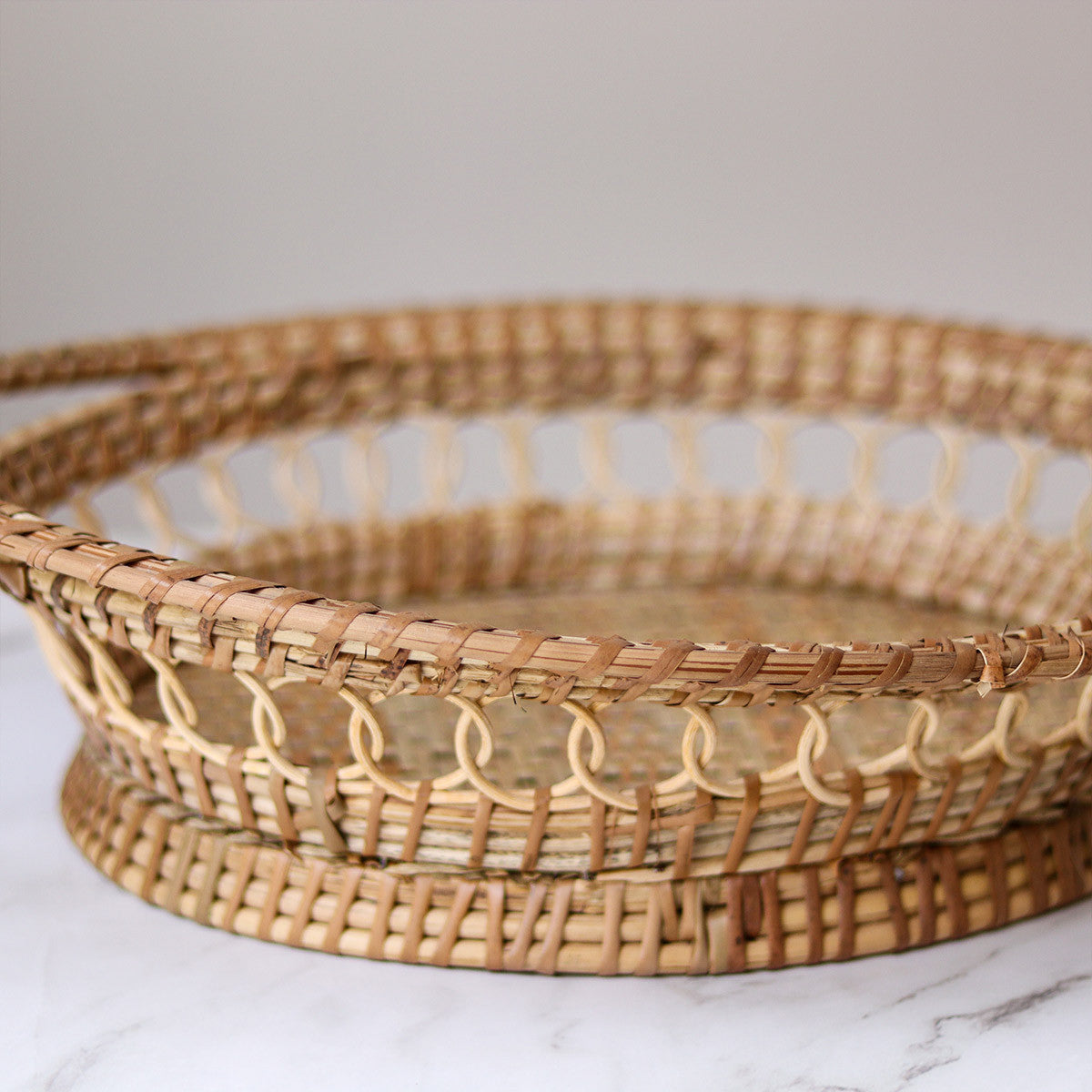 Cane Woven Oval Basket