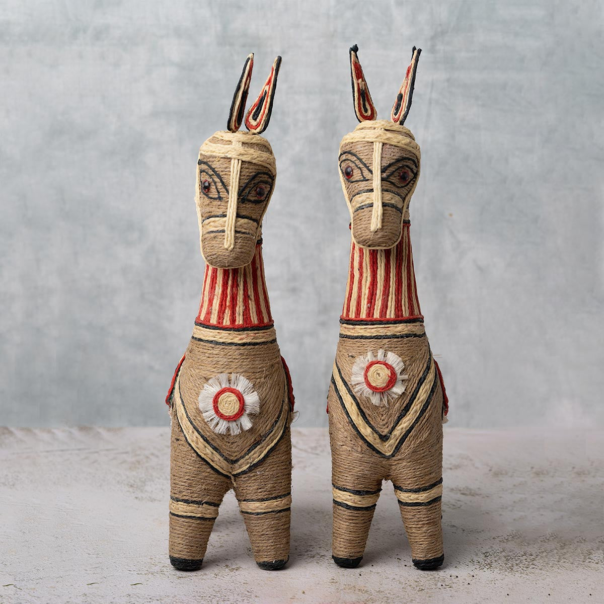 Handcrafted Jute Horse (Set of 2)
