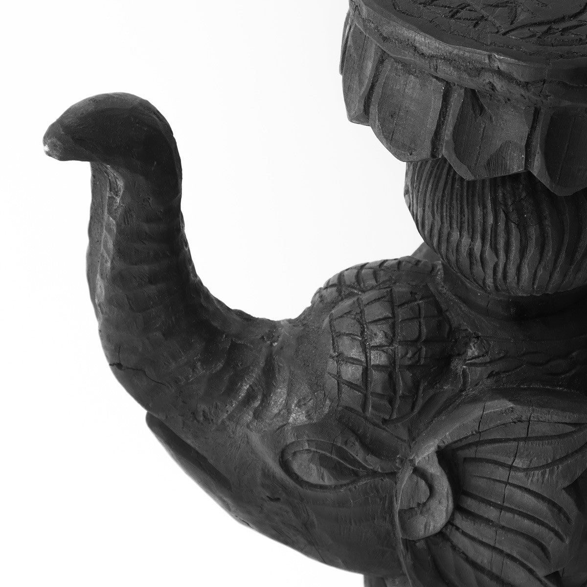 Wooden Trunked Elephant Table Top