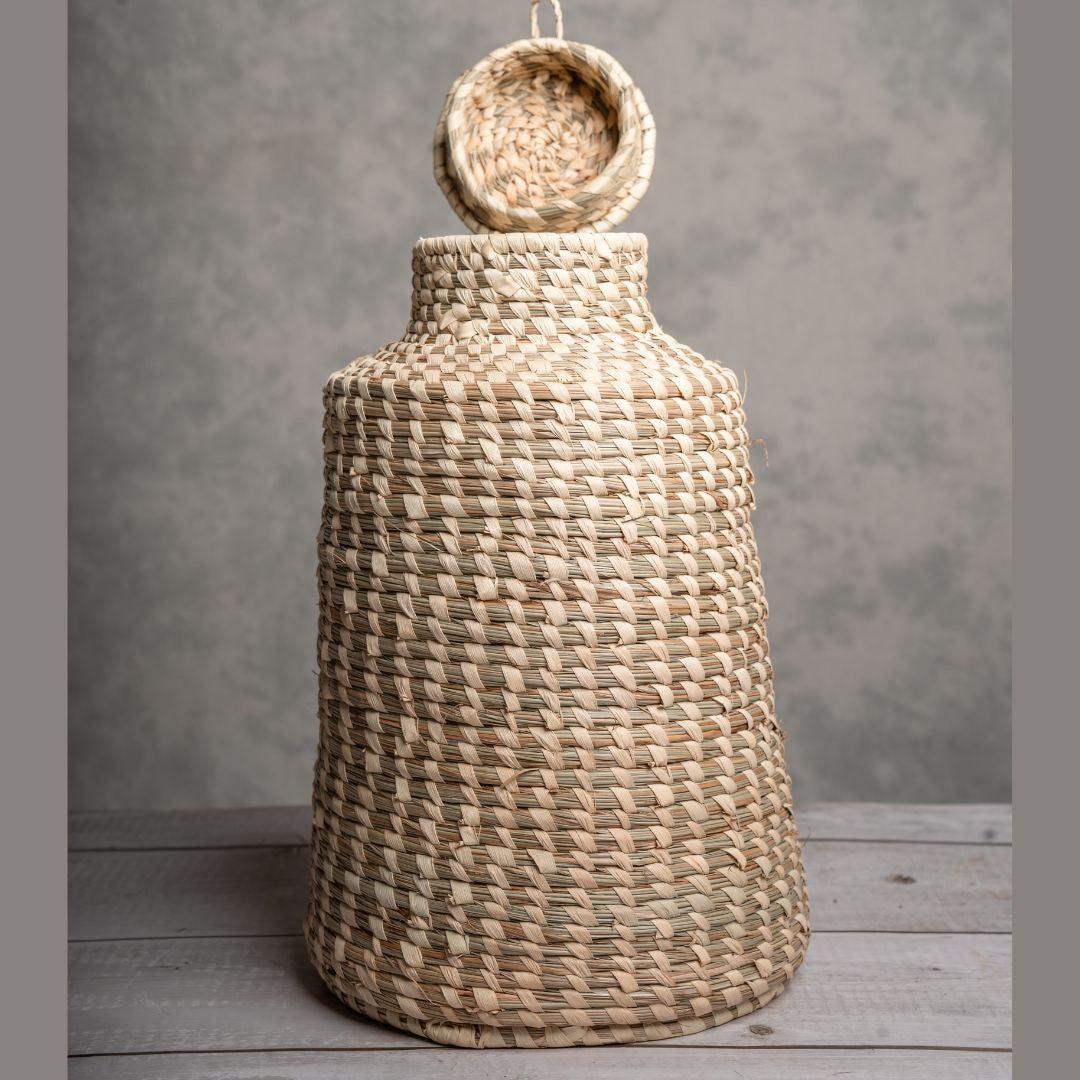 Sabai Grass Jar with Lid