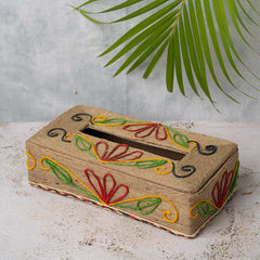 Handcrafted Jute Tissue box
