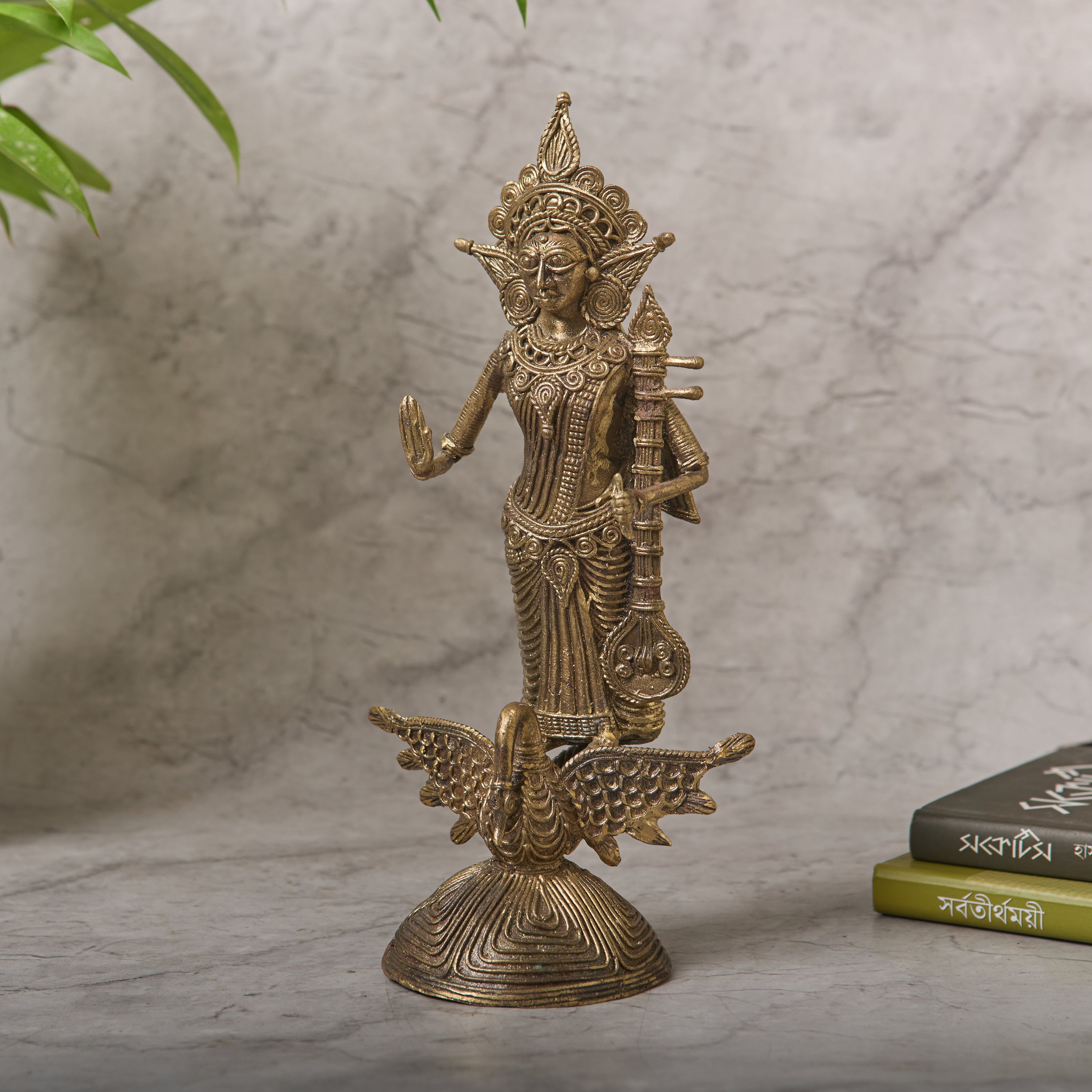 Dokra Goddess Saraswati (7")