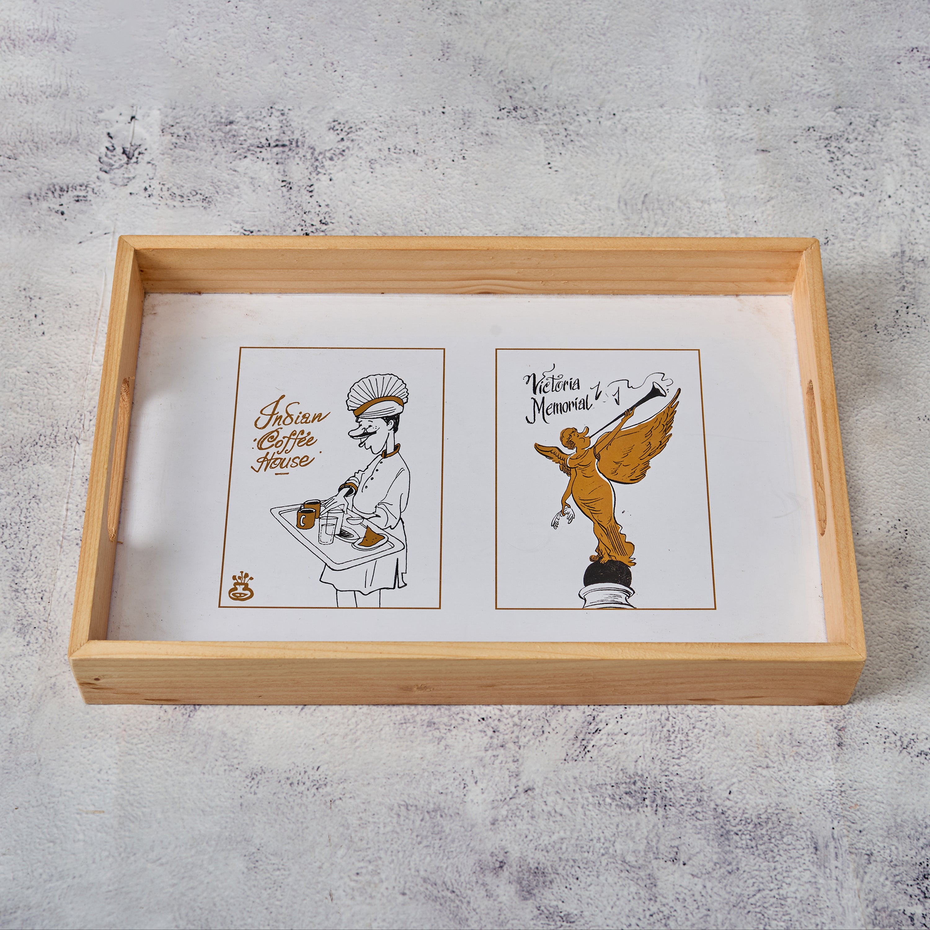 Wooden Printed Tray- Kolkata Nostalgia