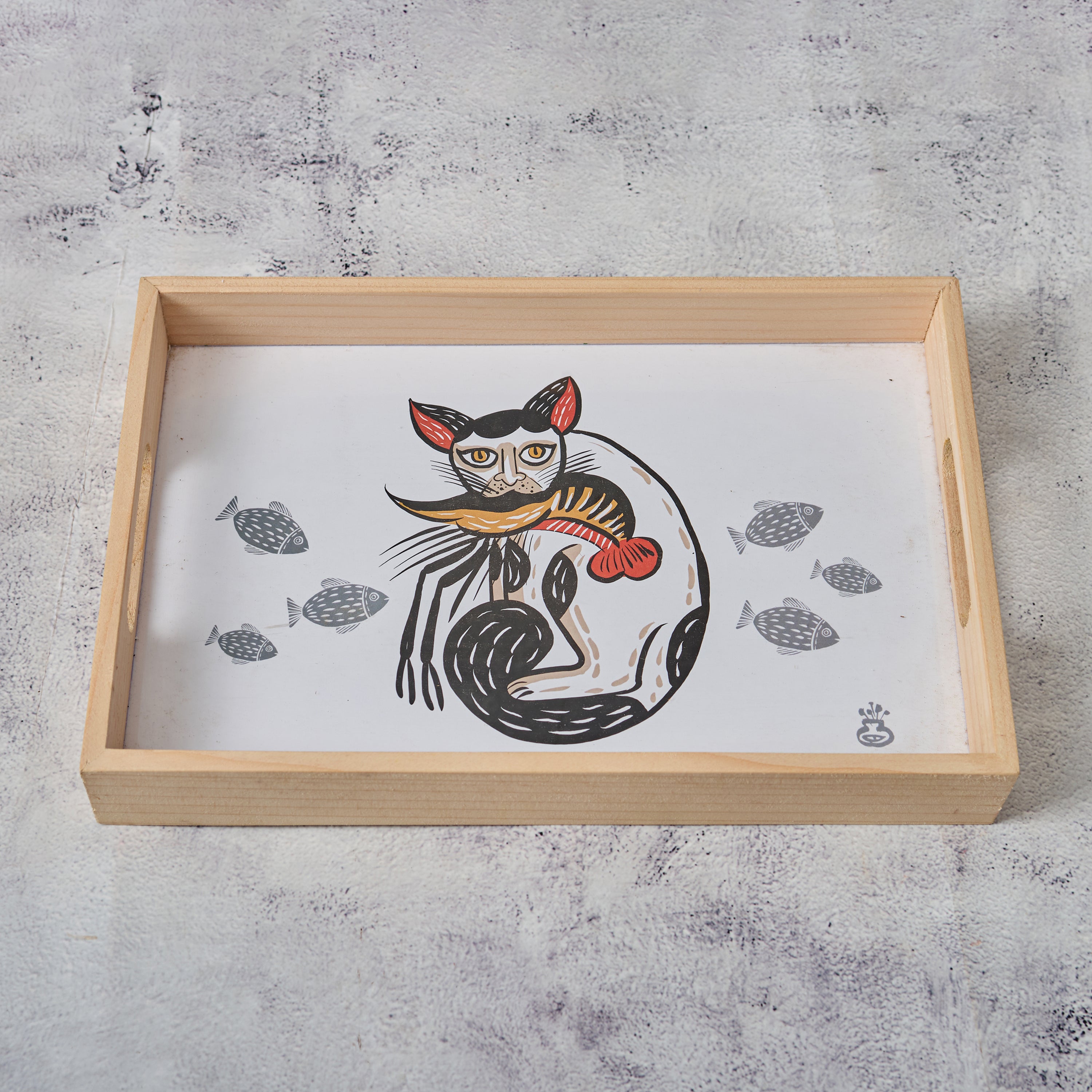 Wooden Printed Tray- Pattachitra