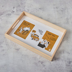 Wooden Printed Tray- Kolkata Transport