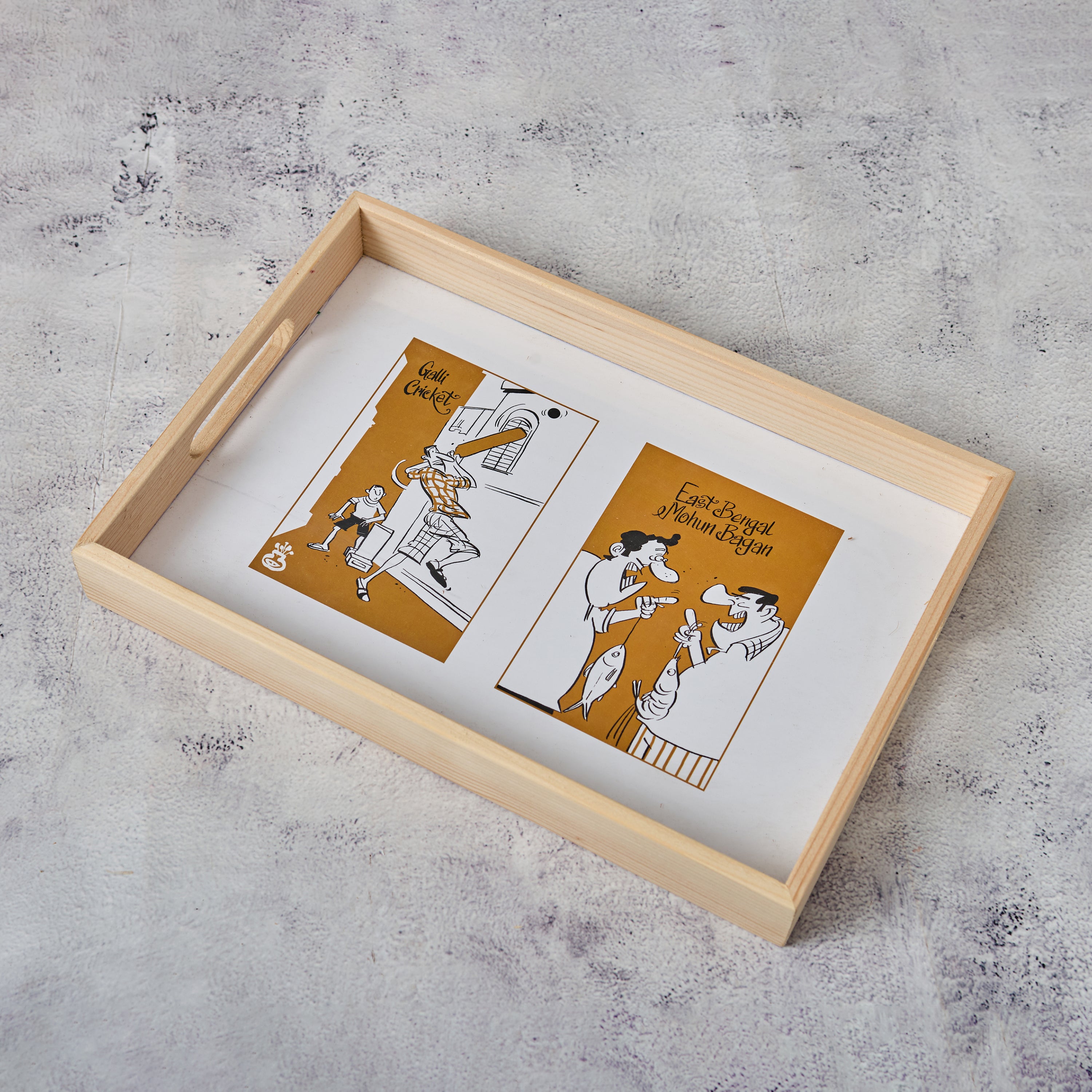 Wooden Printed Tray- Kolkata Sports