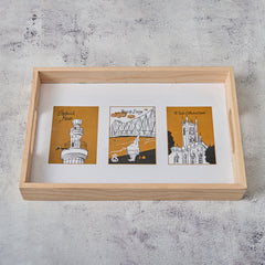 Wooden Printed Tray- Kolkata Landmarks