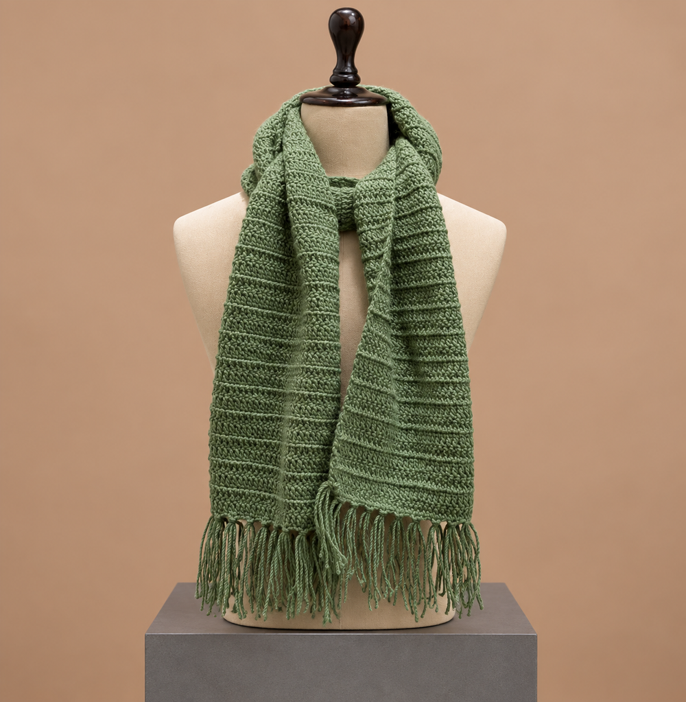 Pure Wool Sage Scarf