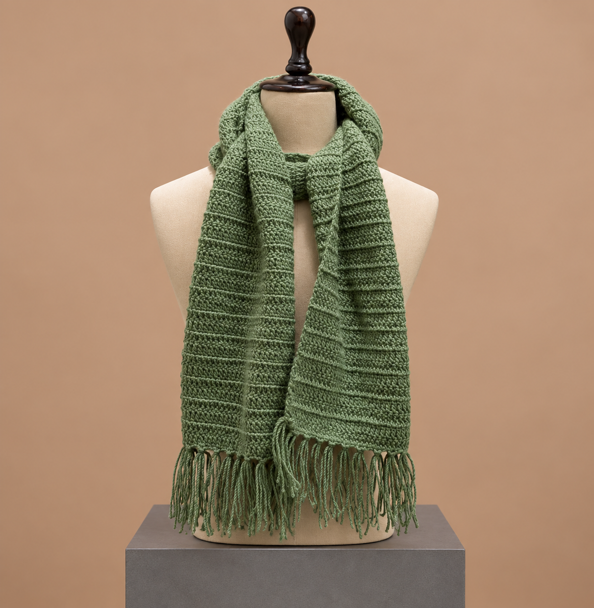 Pure Wool Sage Scarf