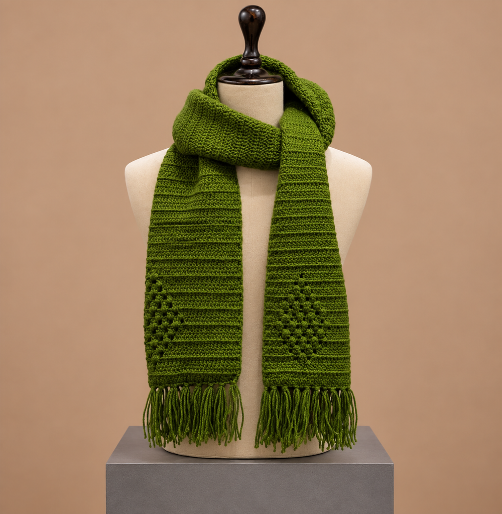 Pure Wool Green Scarf