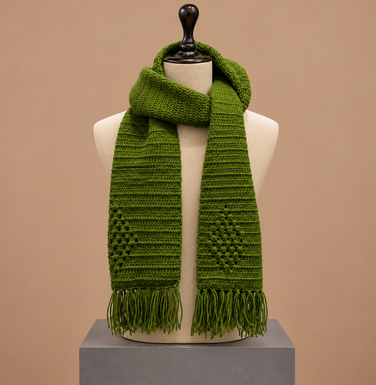 Pure Wool Green Scarf