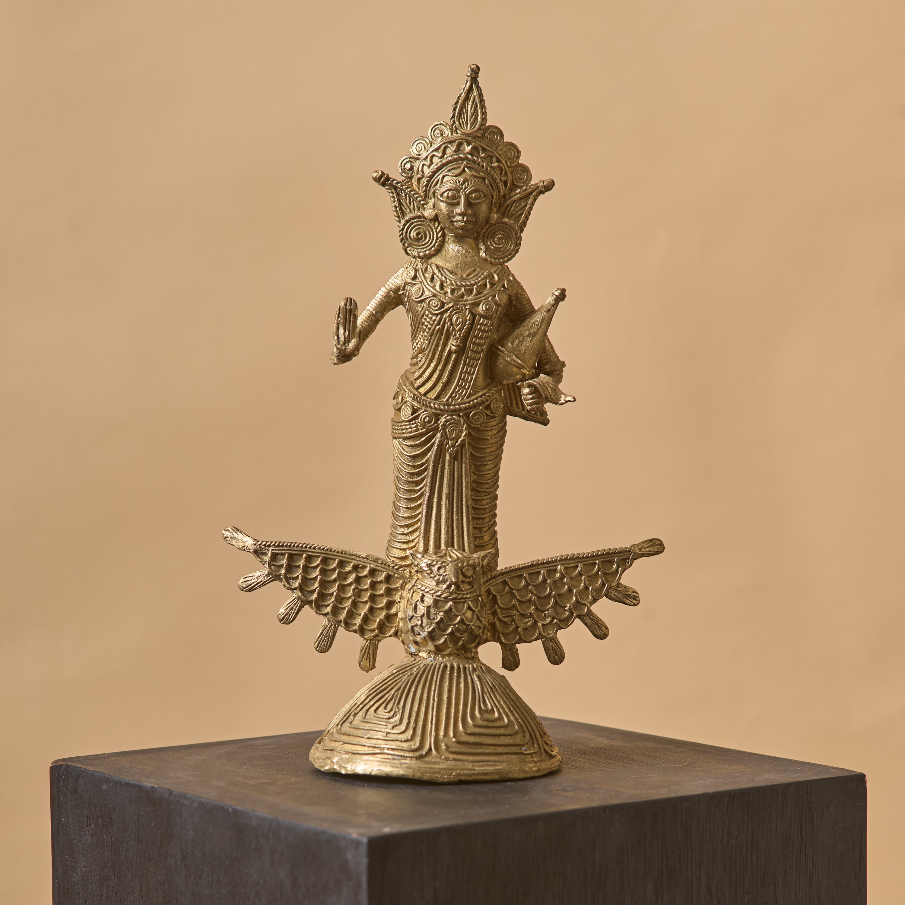 Dokra Goddess Lakshmi (9")
