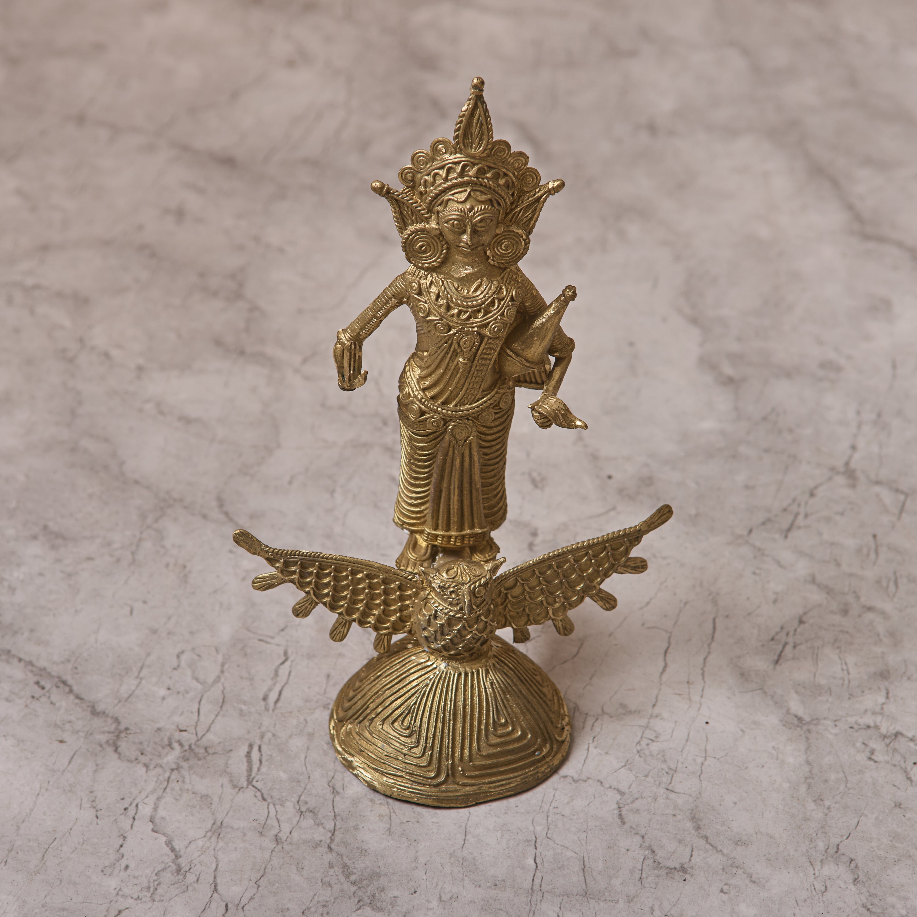 Dokra Goddess Lakshmi (9")