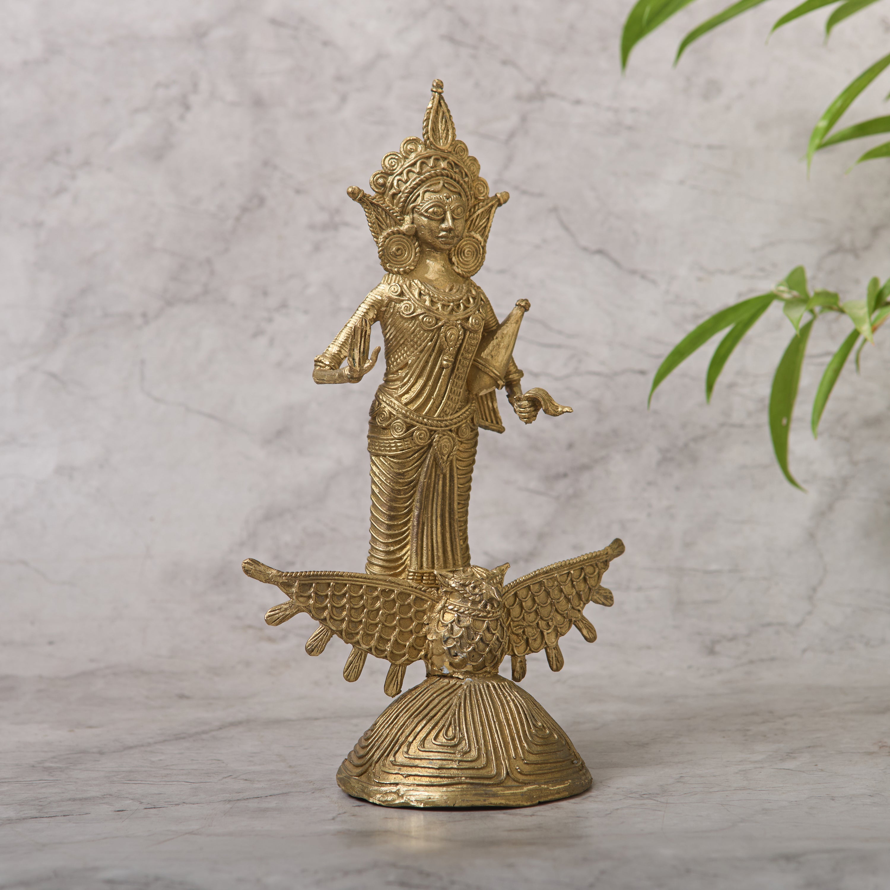 Dokra Goddess Lakshmi (9")