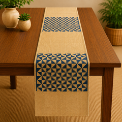 Handwoven Madur Runner (Blue Pattern)