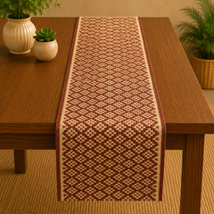 Handwoven Madur Runner (Red Pattern)