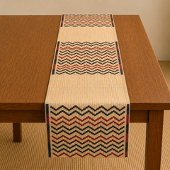 Handwoven Madur Table Runner (Beige)