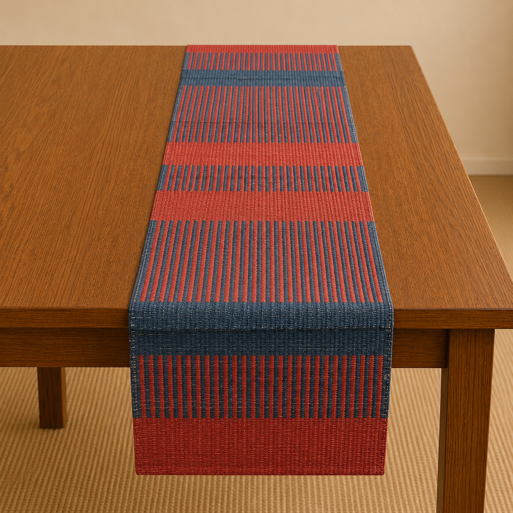 Handwoven Madur Table Runner (Multicolour)