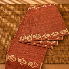 Handwoven Madur Runner and Mats Set (Fish Pattern)