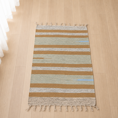 Cottondari Rug- Green & Brown