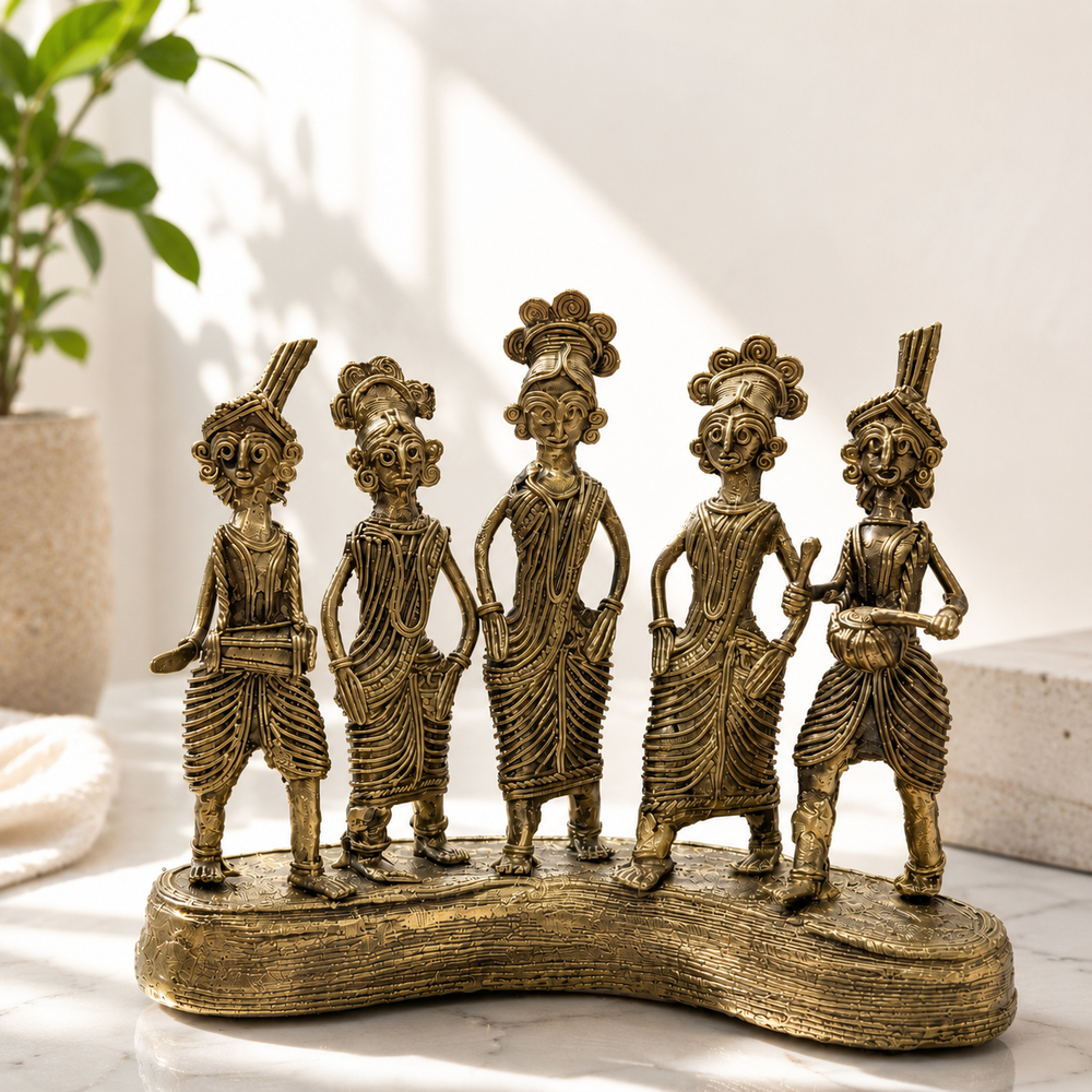 Dokra Dancing Figures Set