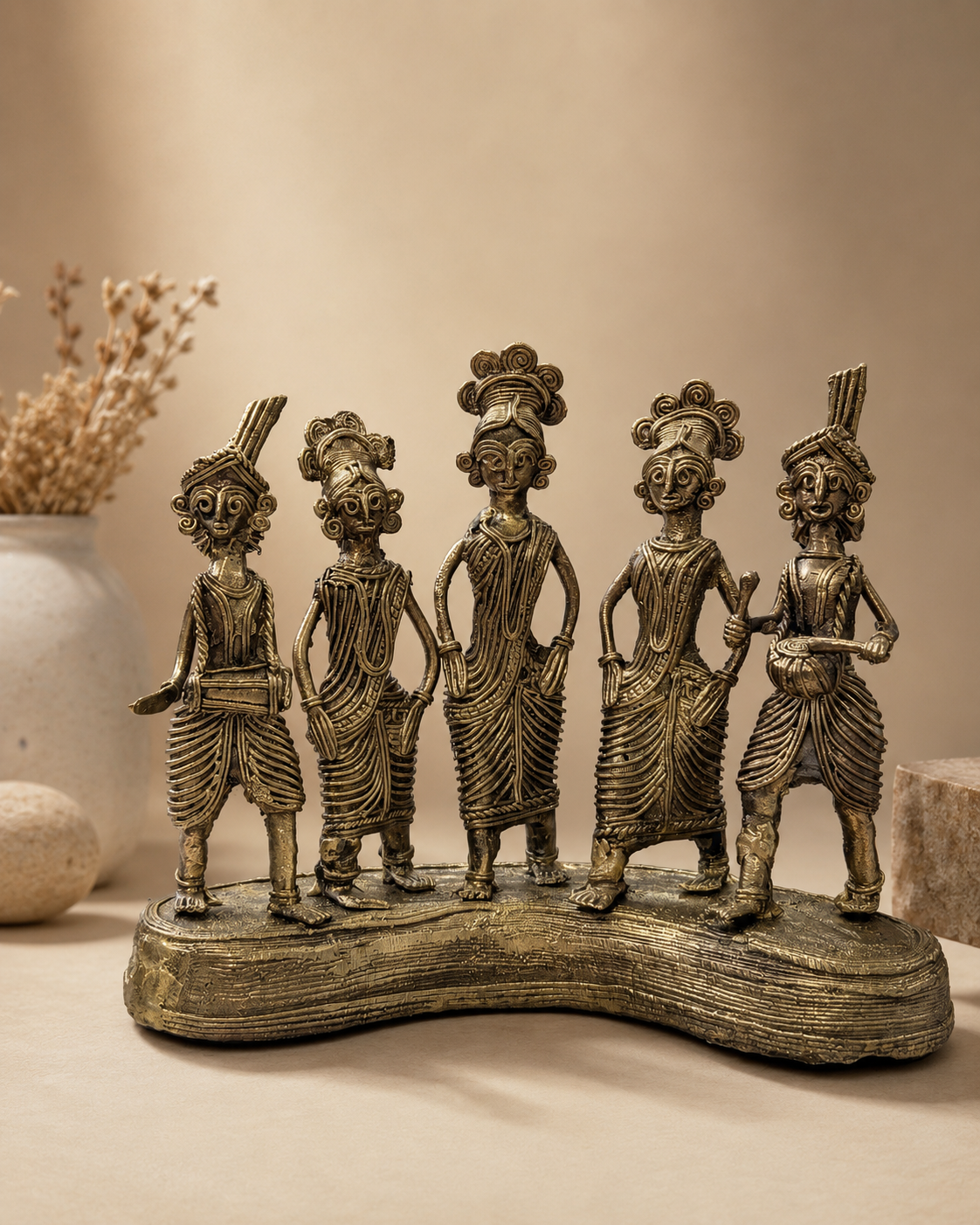 Dokra Dancing Figures Set