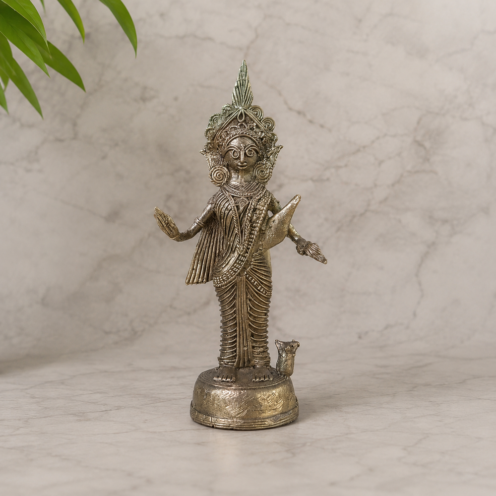 Dokra Goddess Lakshmi (7")