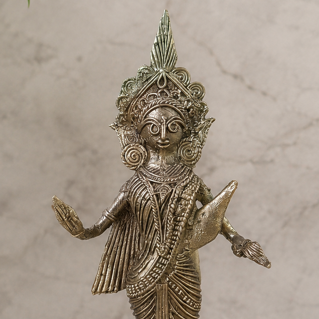 Dokra Goddess Lakshmi (7")