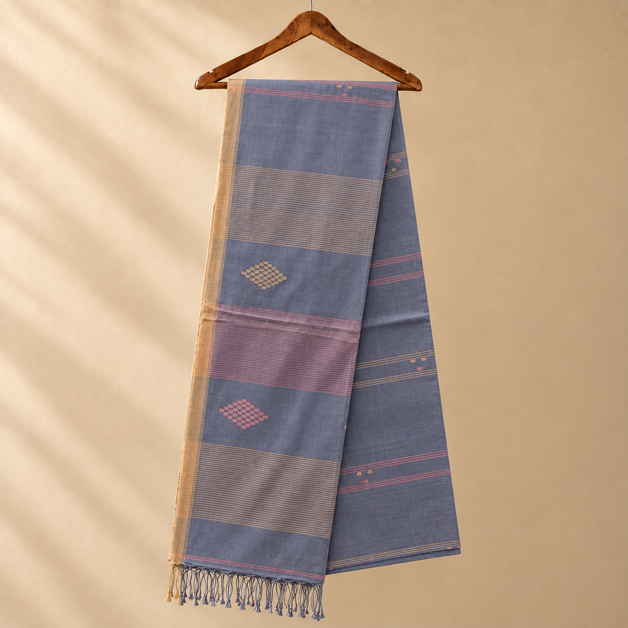 Cotton Jamdani Violet