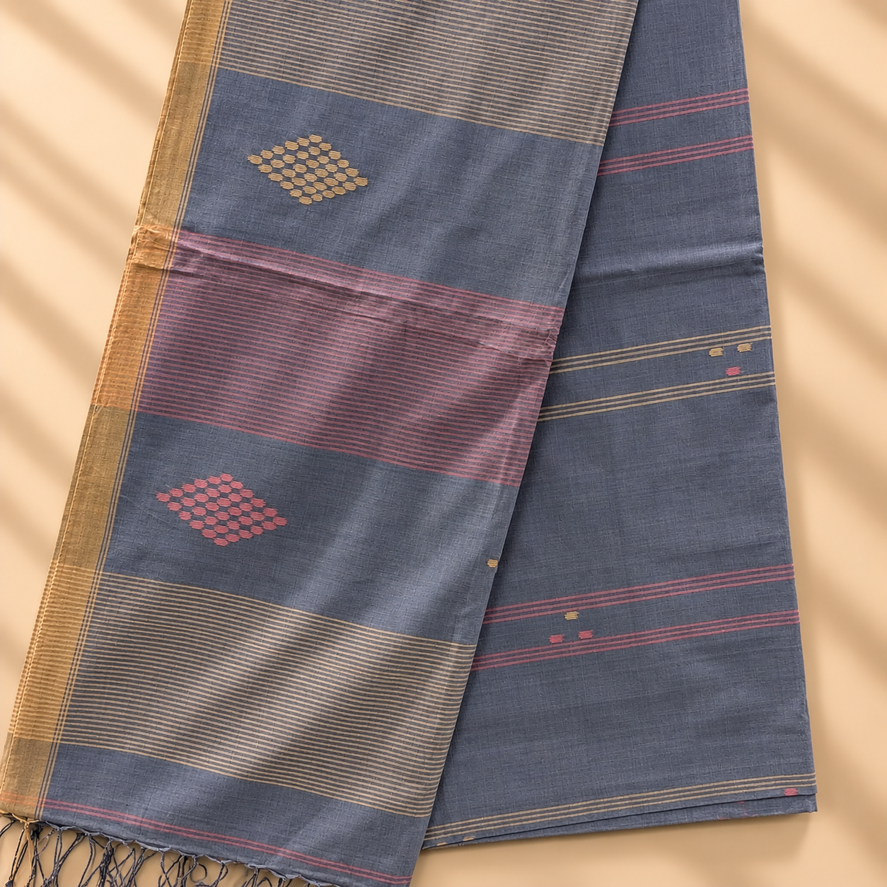 Cotton Jamdani Violet