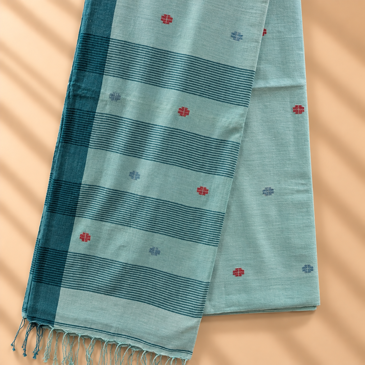 Cotton Jamdani Sky Blue