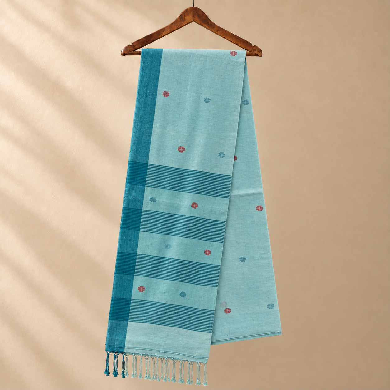 Cotton Jamdani Sky Blue