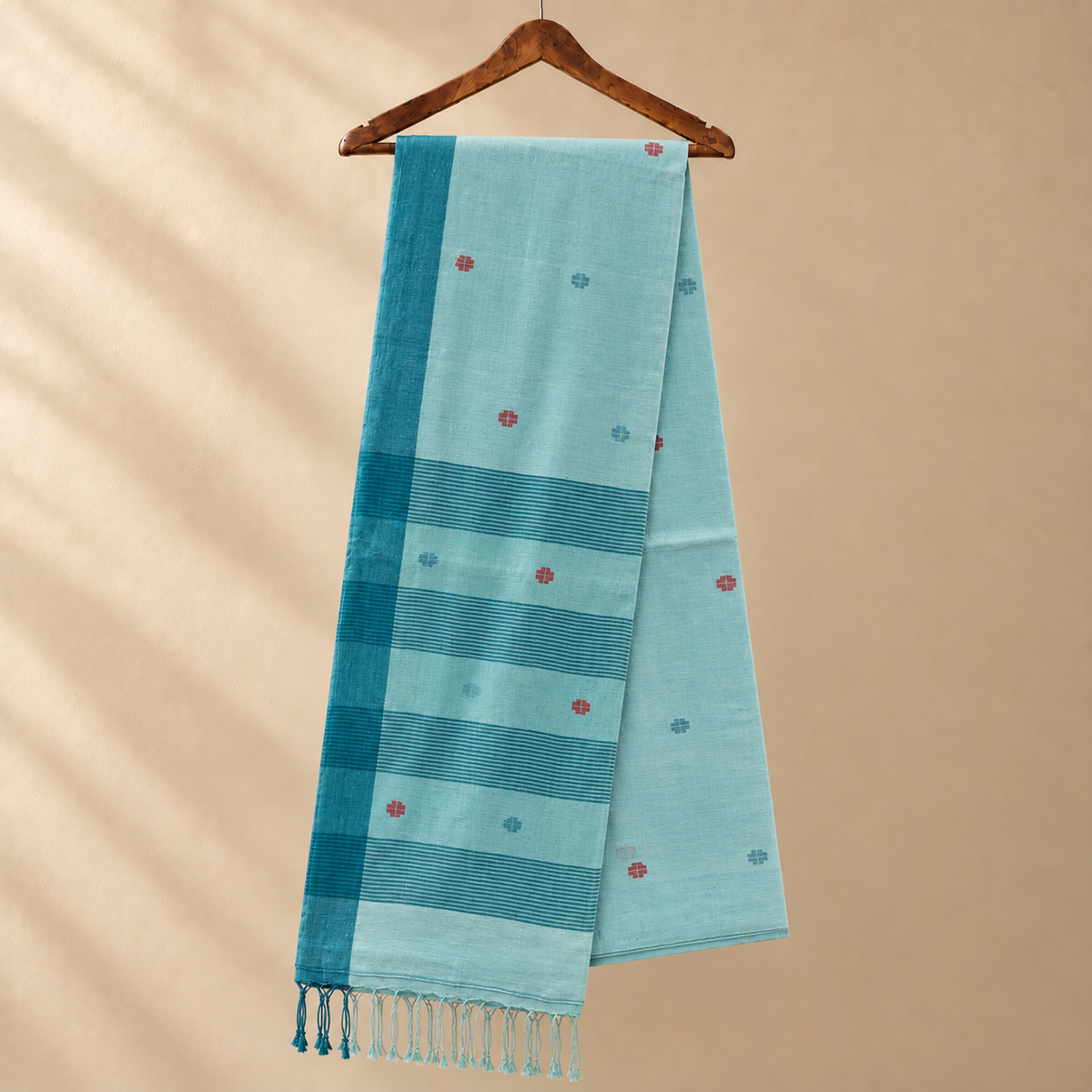 Cotton Jamdani Sky Blue